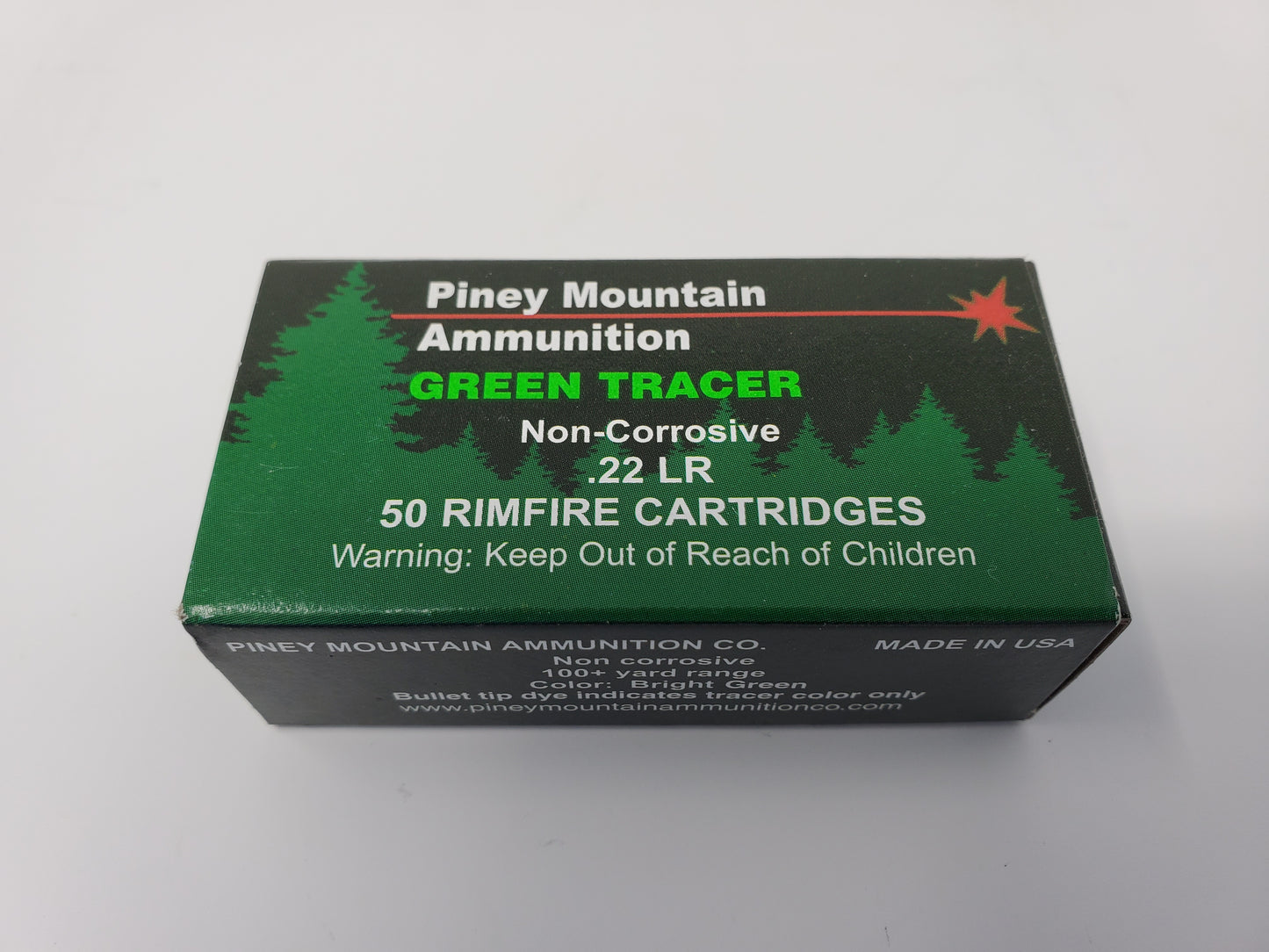 Piney Mountain Ammunition - GREEN TRACER - 22 LR