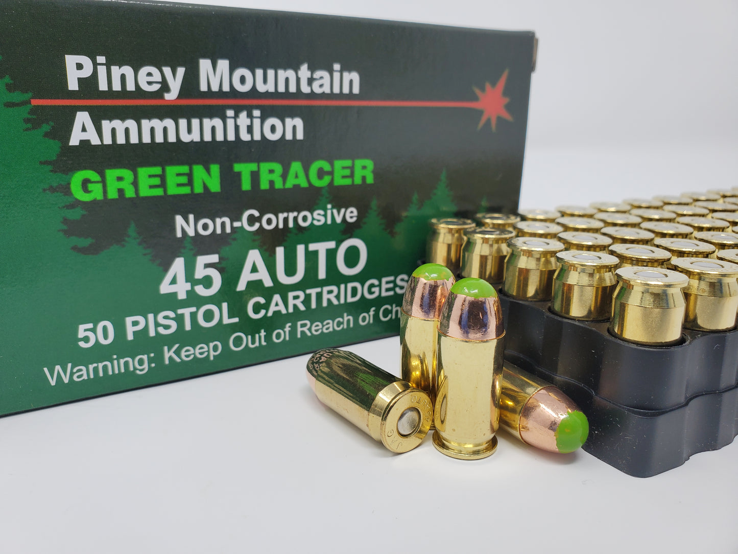 Piney Mountain Ammunition - GREEN TRACER - .45 ACP