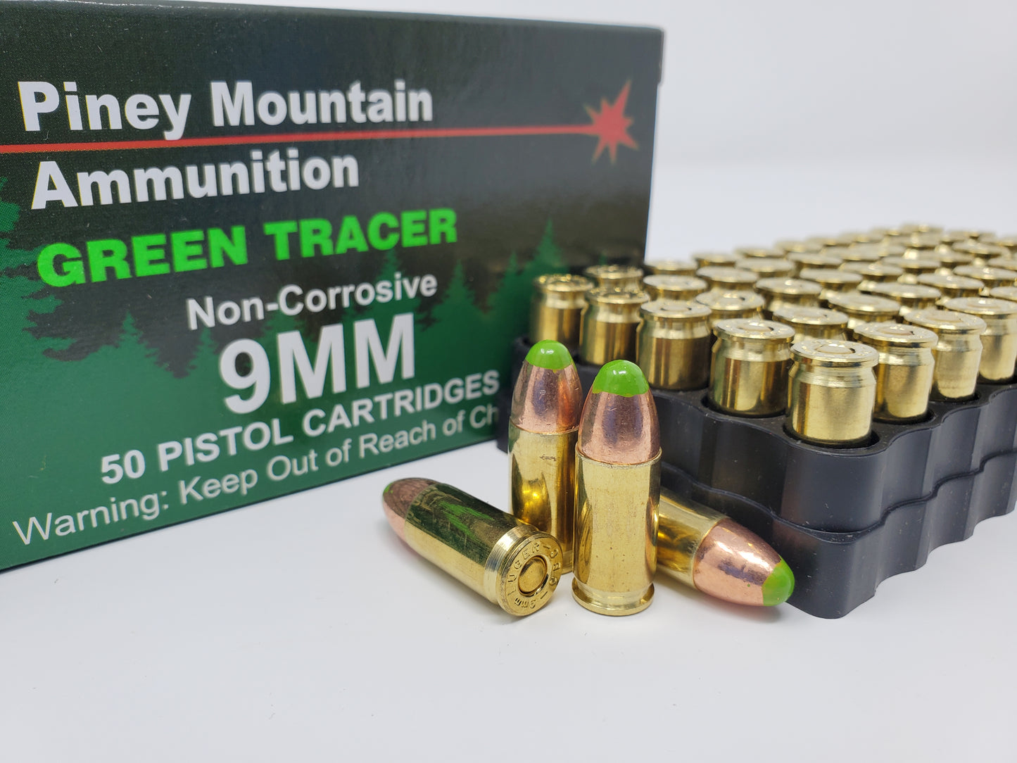 Piney Mountain Ammunition - GREEN TRACER - 9MM